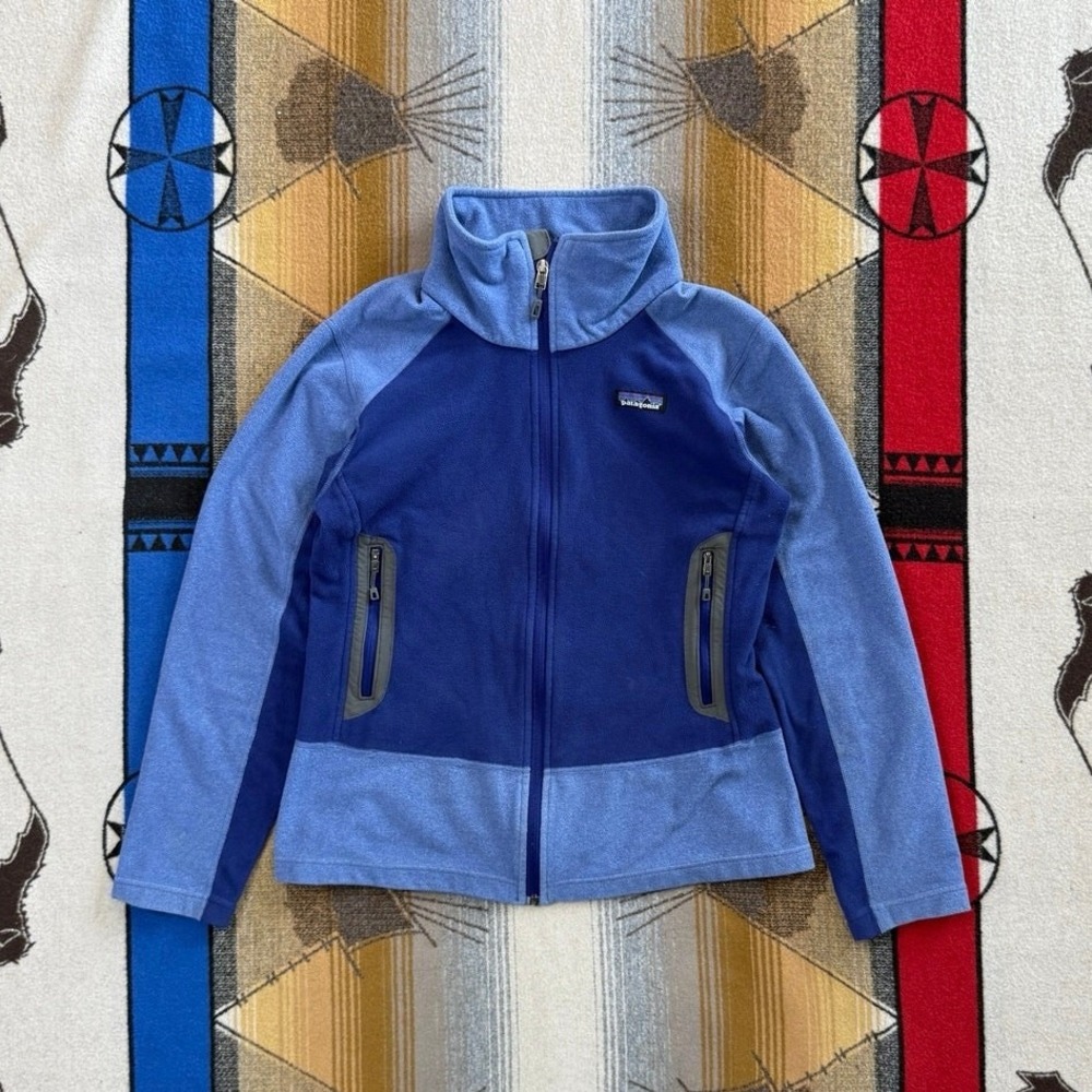 Patagonia Better Sweater Full Zip Fleece Jacket Blue Two Tone Womens Small